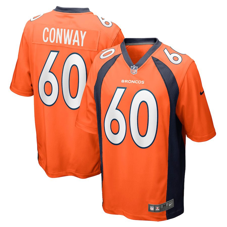 Men Denver Broncos #60 Cody Conway Nike Orange Game NFL Jersey->denver broncos->NFL Jersey